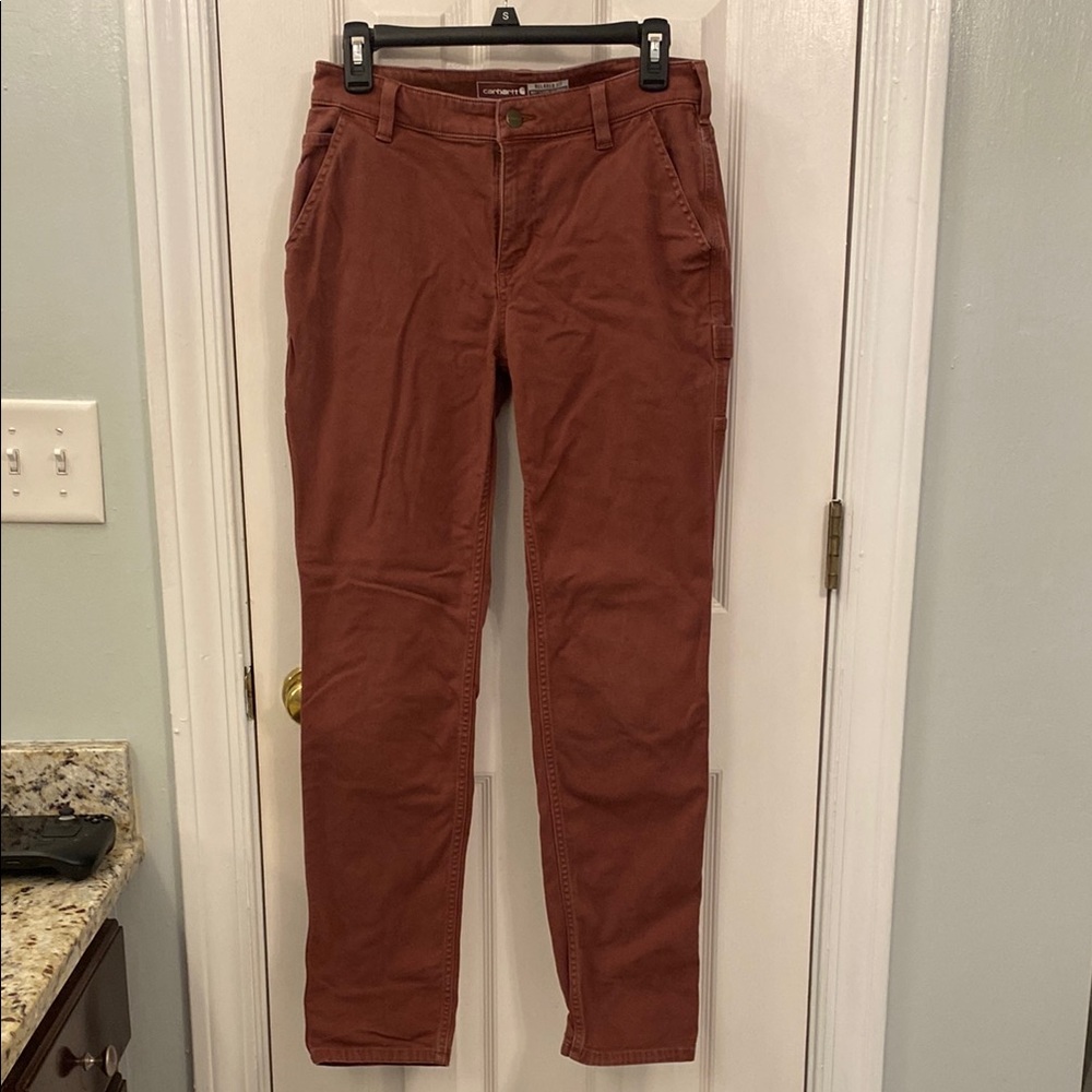Carhartt Burgundy Straight Leg Pants